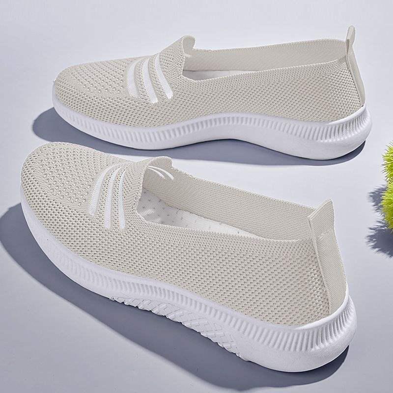 Old Beijing Women's Fly-Knit Fashion Mesh Walking Shoes - Soft Sole, Spring Style