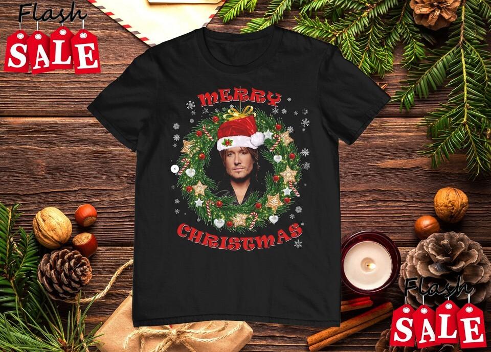 

Merry Xmas Keith Santa Hat and Urban Christmas Unisex All Size Shirt KN139 Unisex T-Shirt XXXXL