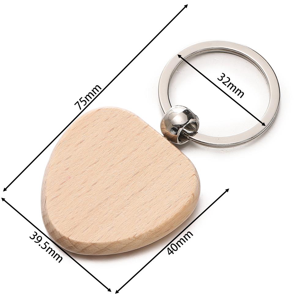 

5pcs/lot Blank Geometry Wood Keychain Blanks Wooden Keychain Rectangle Wood Key Ring for DIY Jewelry Making Findings