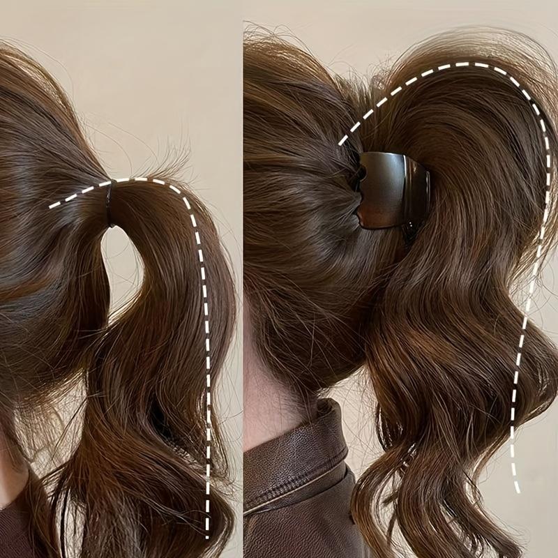 1pcs Matte High Ponytail Fixed Artifact Hair Grab Clip, Female Premium Sense Shark Clip Back Head Hairpin Hair Accessories