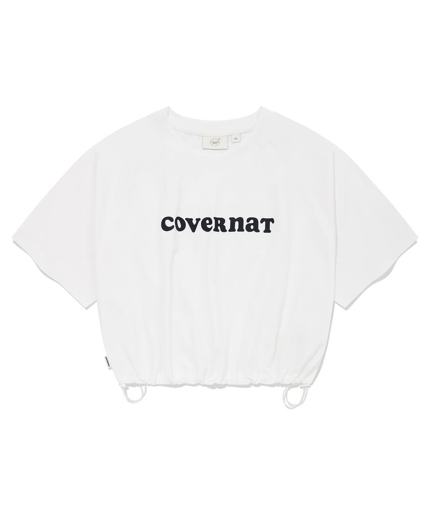 COVERNAT WOMAN Cooper Logo Ice Crop T-Shirt White