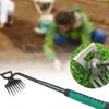 8-Tooth Manganese Steel Dual-Purpose Hoe with Rubber Handle for Weeding Digging And Loosening Soil-Household Garden Farming To