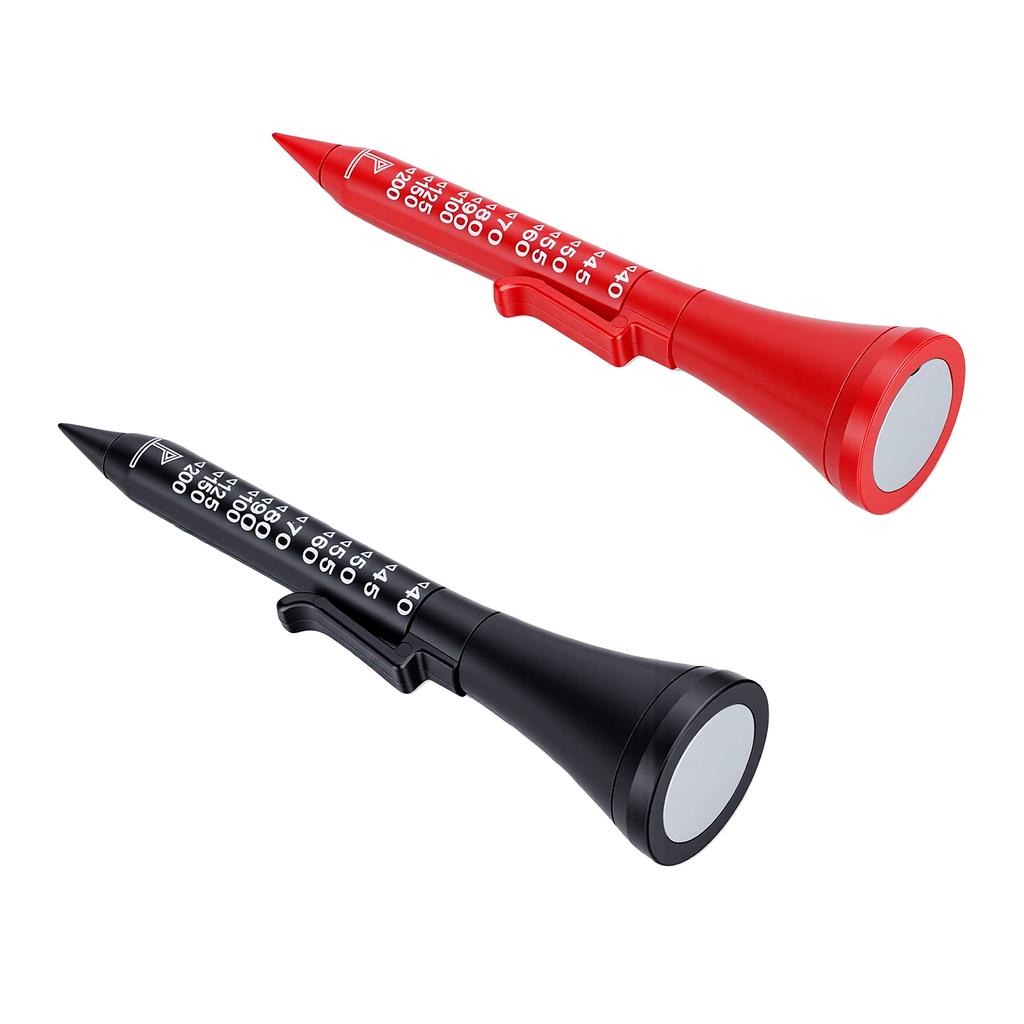 2PCS Ball Multi Function Tool Flagstick Rangefinder Ball Marker Pocket Clip Club Face Alignment Aid Groove Cleaner