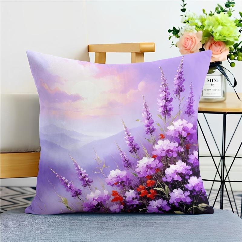 Flower Pastoral Small Fresh Pillowcase Dormitory Decoration Office Living Room Home Pillowcase
