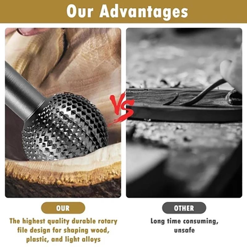 10Mm Wood Carving Grinding Head Rotary Burr Ball Gouge Angle Grinder For Polishing Engraving