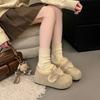 Women's Soft Elastic Thick Sole Winter Fur One Warm Cold Padded Snow Boots Non-slip Wear Casual Sports Cotton Boots