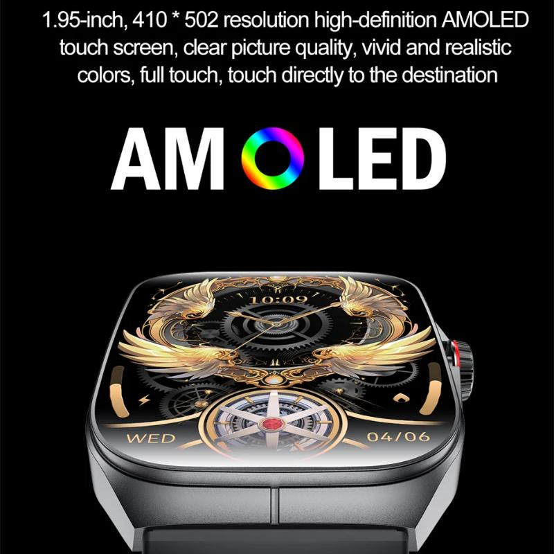 2025 New 1.95 Inch Ultra HD Smart Watch Men GPS Tracking Bluetooth Call NFC Heart Rate Sports Fitness Women Smart Watch for OPPO