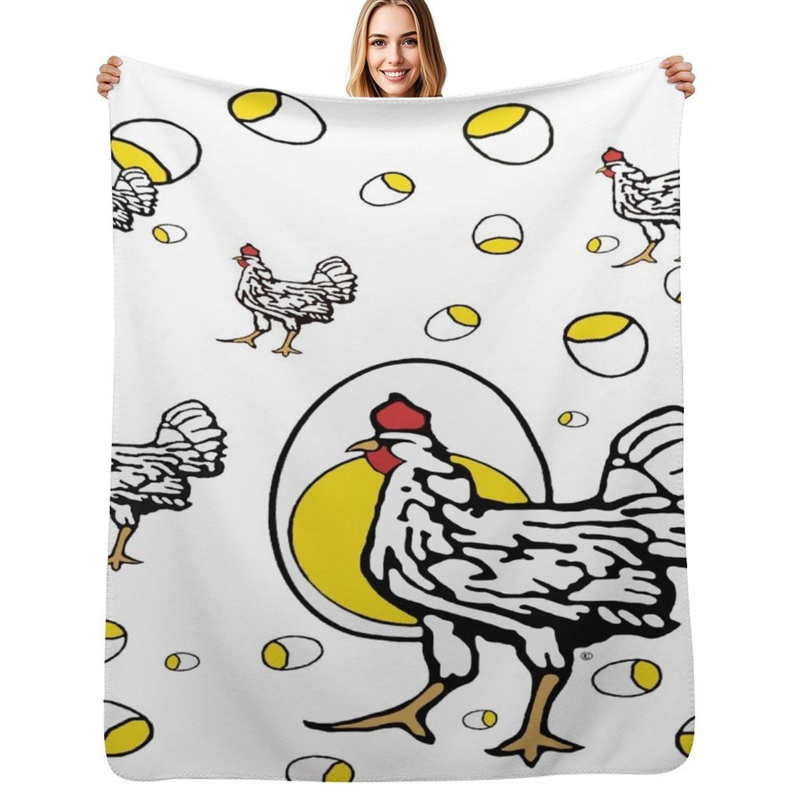 Roseanne Inspired Chicken Shirt Parody Design Throw Blanket Soft Bedroom Blanket for Night Sleeping Size: 75*100cm, Weight: 230 GSM