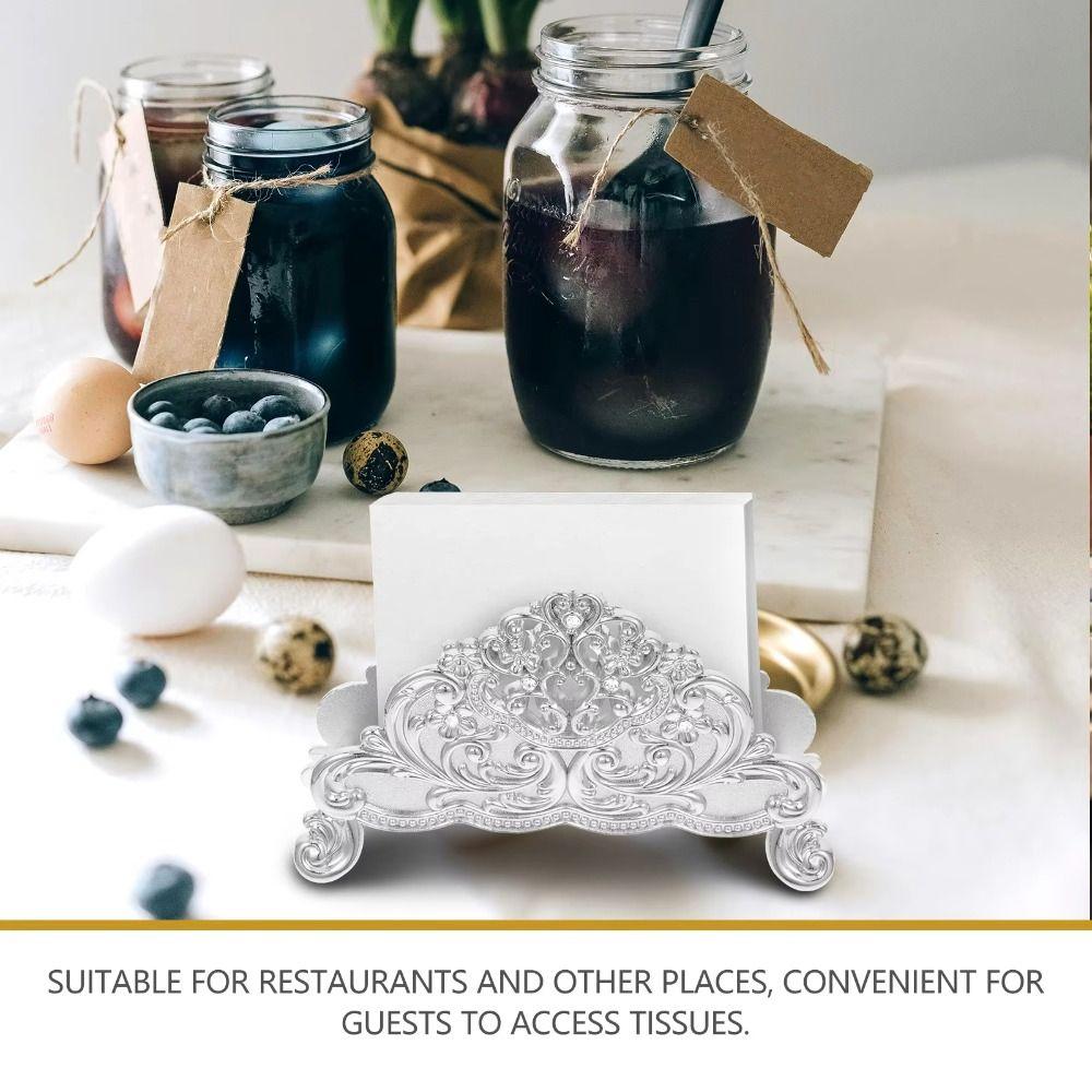 European Style Metal Paper Dispenser Zinc Zinc Zinc Alloy Gold Tissue Box Shiny Napkin Holder  Coffee Shop