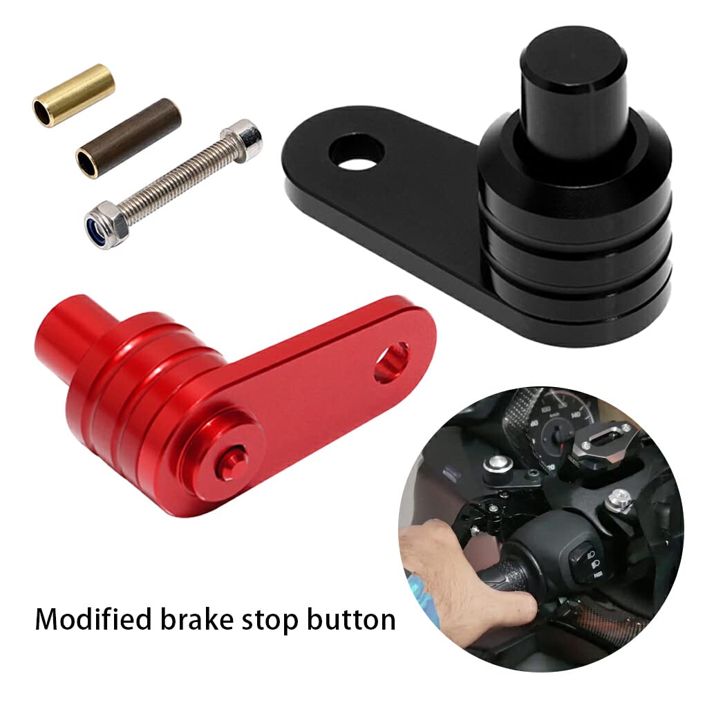 Generic Motorcycle Brake Lock Switch Parking Button Lever Repair Upgrade Red, Blue