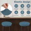 4Pcs Elastic Bar Stool Cover Polyester Round Seat Cover Breathable Single Chair Protective Cover for Home Cafe Office Restaurant