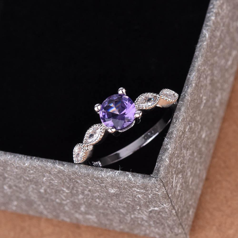 Luxury Blue Topaz and Diamond Ring for Women Stylish Red Gemstone Jewelry