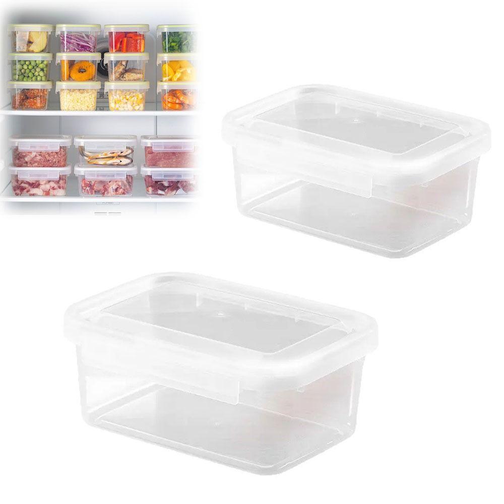 Safe Clear Refrigerator Storage Box Rectangular Sealed Food Containers Stackable Fresh-Keeping Box