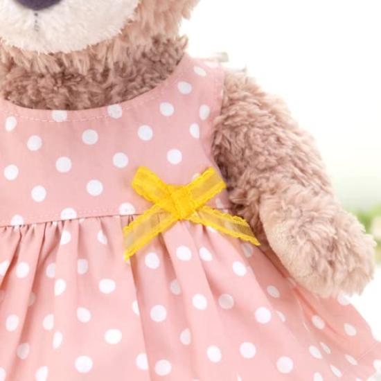 Cushu Cush Duffy and ShellieMay Costume Toy Sold Made In Cute Light Pink Polka Dot and Set (Plush Separately) Japan. Dress, Headband, Petticoat,