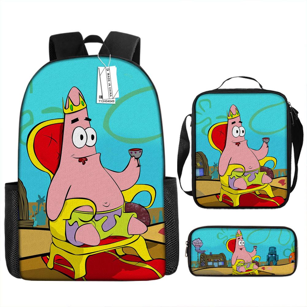 Spongebob Squarepants Children'S School Bag Male And Female Students Backpack Kindergarten Cute Cartoon Backpack Pencil Bag