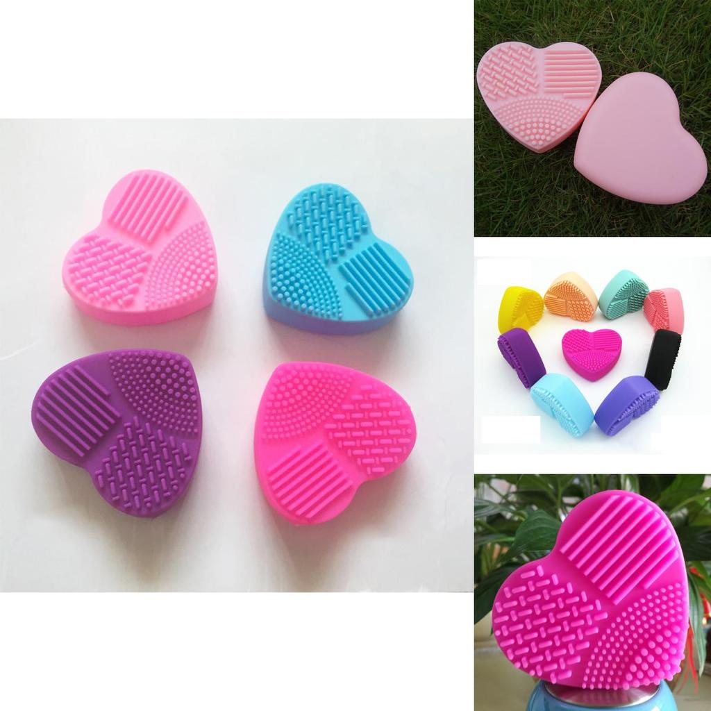 Classic Silicone Heart Make Up Brush Cleaner Pad Perfect For All Your Needs