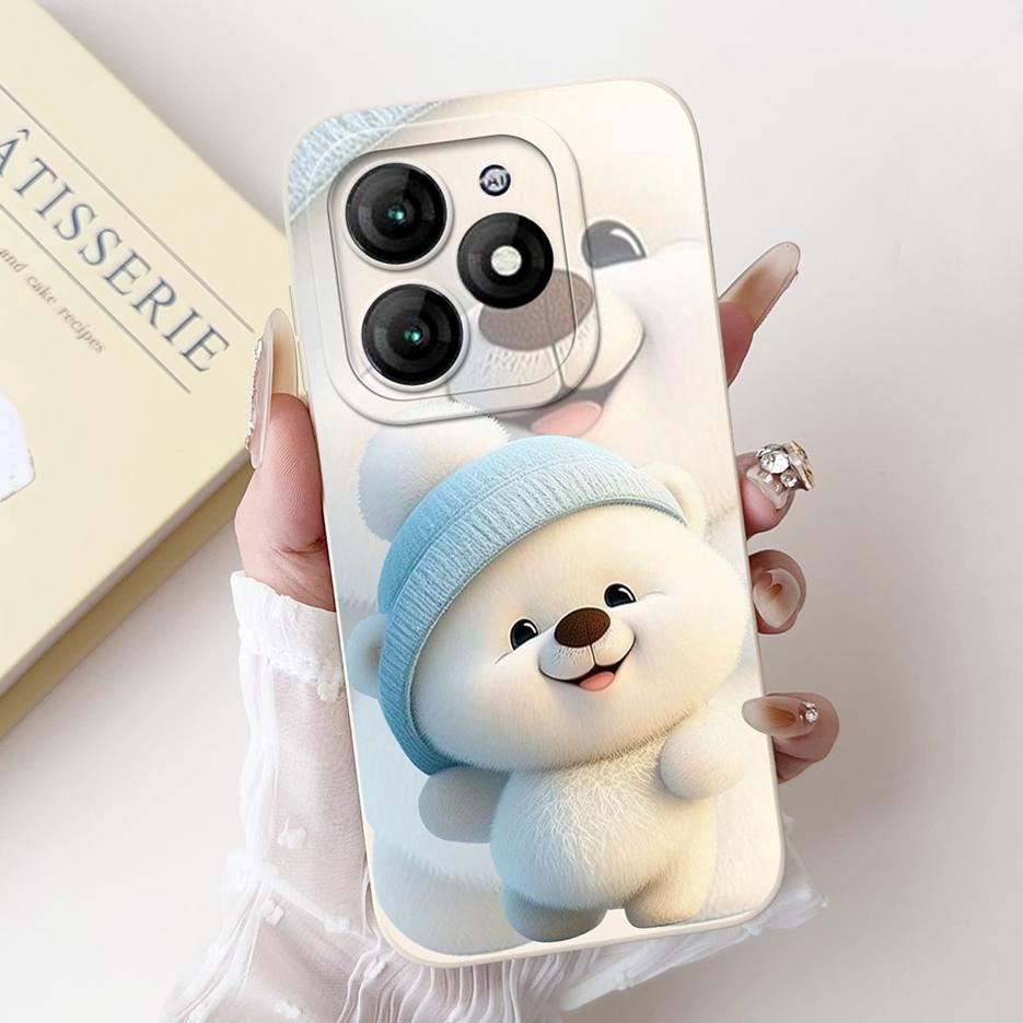 For Itel A70 Case A665L Cute Panda Cartoon Cover Soft Silicone Shockproof Phone Case Fopr Itel A70 A 70 ItelA70 Back Cover Shell
