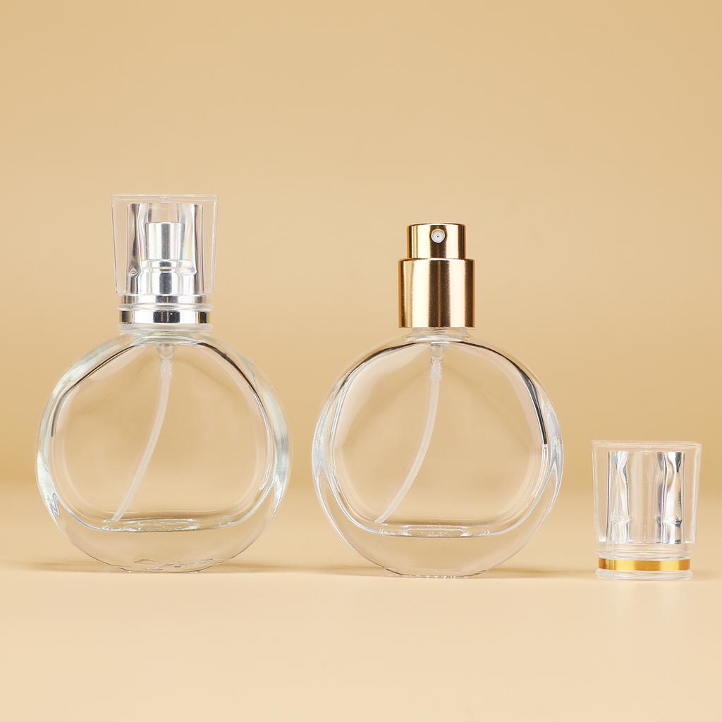 2/6Pcs 25ml Glass Perfume Atomizer Refillable, Mini Clear Travel Cologne Spray Bottle for Liquid Dispenser Portable Sprayer
