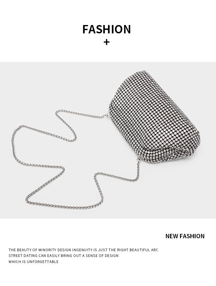 2024 Women's Rhinestone Evening Handbag: Diamond-Studded Clutch and Flashy Crossbody Bag