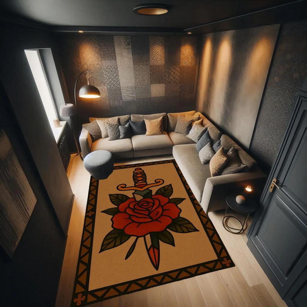 Greek Key Medallion Rug Traditional Elegant Area Carpet Living Room Bedroom Retro Home Decoration