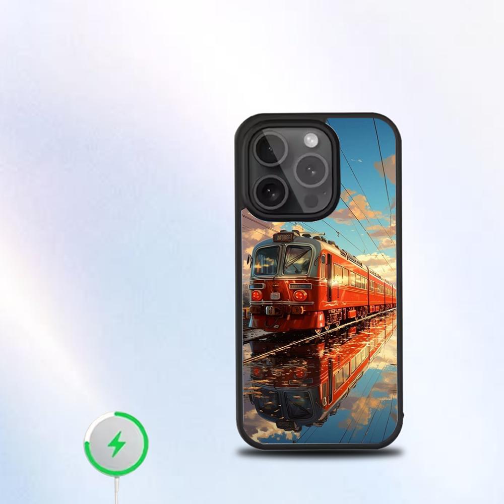 

Cartoon Train Phone Case For IPhone 16 15 14 13 12 11 Pro Mini Max Soft Magnetic Cover iPhone11