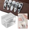 Transparent Nail Art Stamping Plates Square Reusable Manicure Stamping Plates DIY French Silicone Nail Stamper Manicure Tools