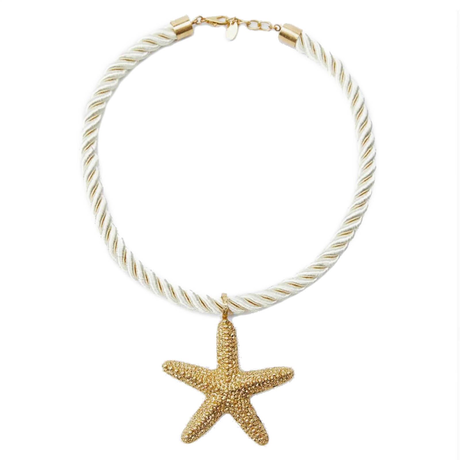 

Women Fashion Earrings Necklace Gorgeous Dainty Starfish Pendant Stud Earring Choker Holiday Party Jewelry for Girl