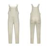 Women Casual Solid Color Sleeveless Adjustable Straps Loose Jumpsuit Bib Overall