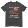 Unisex Gun American Flag Defend America Defund Politicians On Back Tshirt