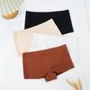 Sexy Seamless Women's Boxer Briefs Comfortable and Breathable Can Be Worn As Outerwear Mid-waist Ice Silk Four-corner Panties