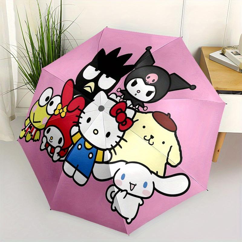 

Hello Kitty, Sanrio Automatic Open/Close Umbrella Cute Umbrella with Cute Design, Portable 3 Fold Compact Umbrella for Men & Women, Hallowee