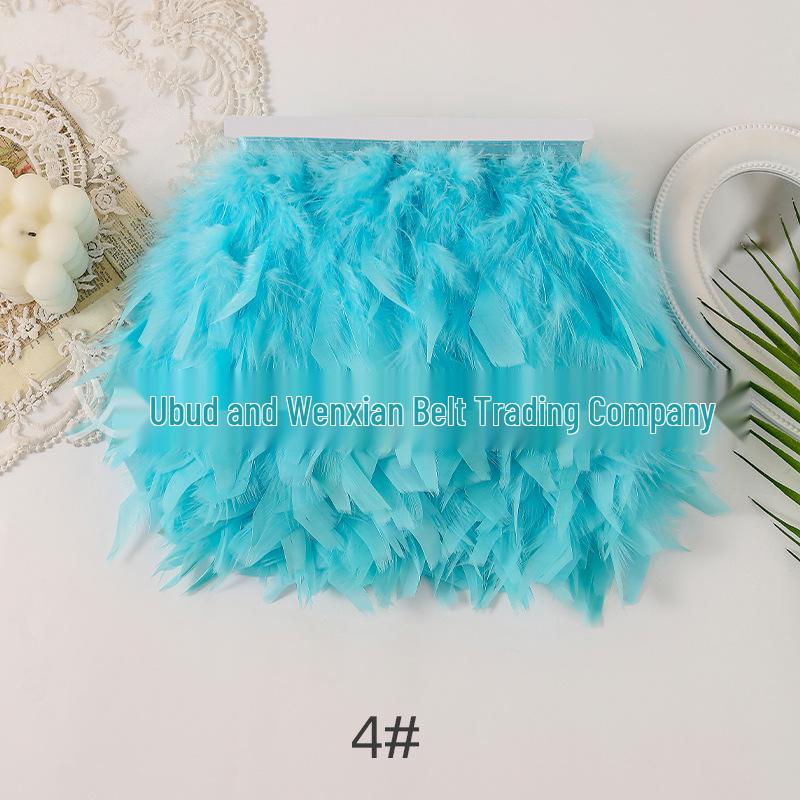 10-15CM Turkey Feather Trim for Clothing, DIY, and Jewelry Decor