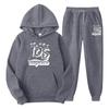 Men's suit pullover sweatshirt sweatpants set sweatshirt set fashion fleece men's hoodie