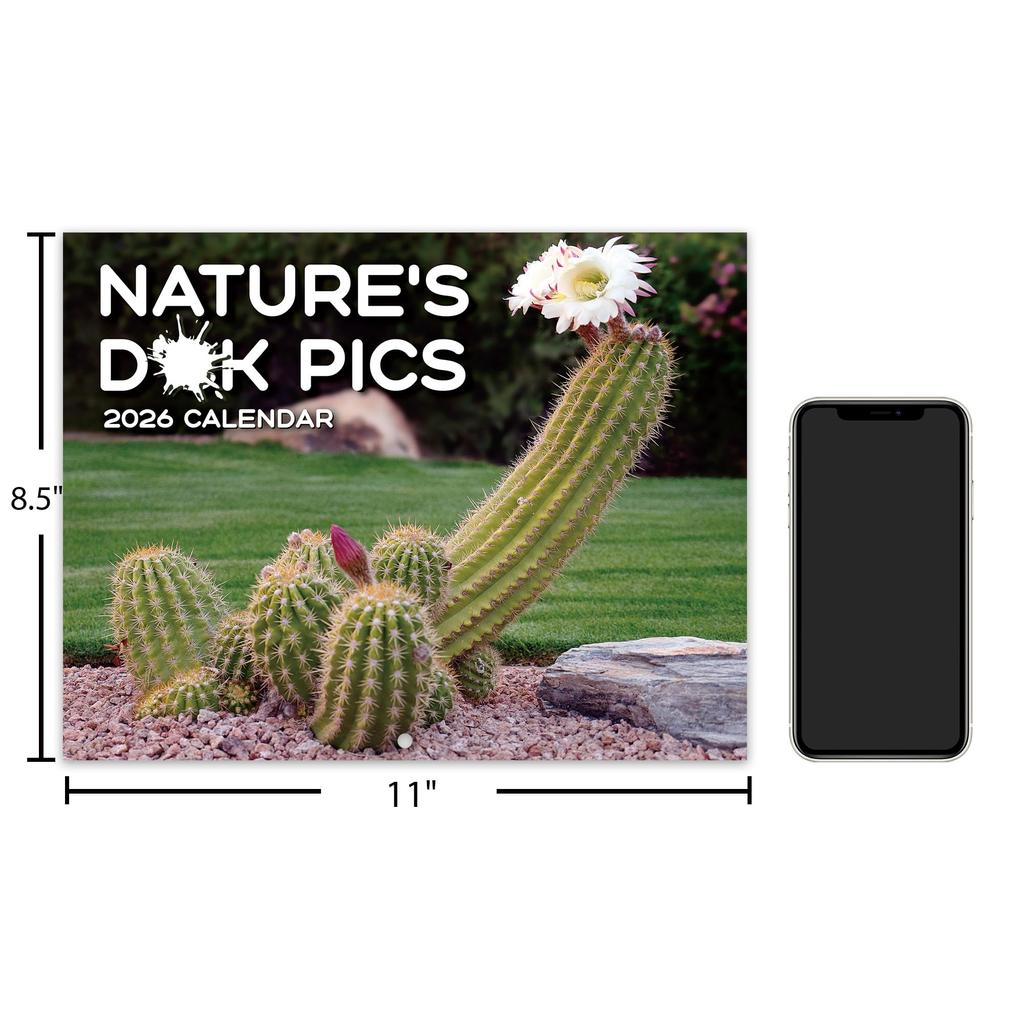 2026 Wandkalender Lustiger Kaktus-Kalender mit dickem Papier Jan. 2026 - Dez. 2026 Humorvoller Planer Gag-Geschenke für Büro Zuhause