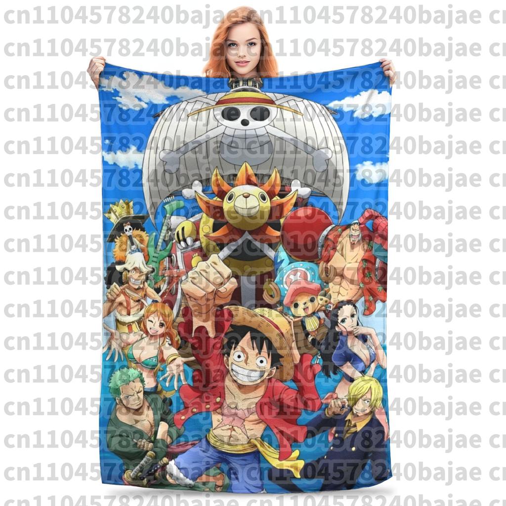 Luffy one piece Throw Blanket for Couch Fuzzy Soft Plush Blanket 50x60 Inches Multi-size Bedspread for All Seasons