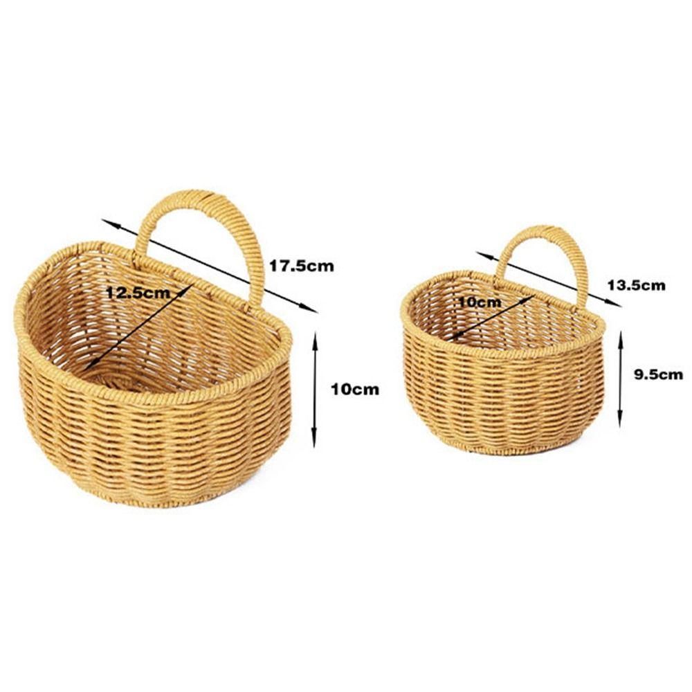 Multistyles Imitation Rattan Fruit Plate Retro Woven Multipurpose Storage Rattan Woven Tea Tray Picnic Snacks Sundry Baskets