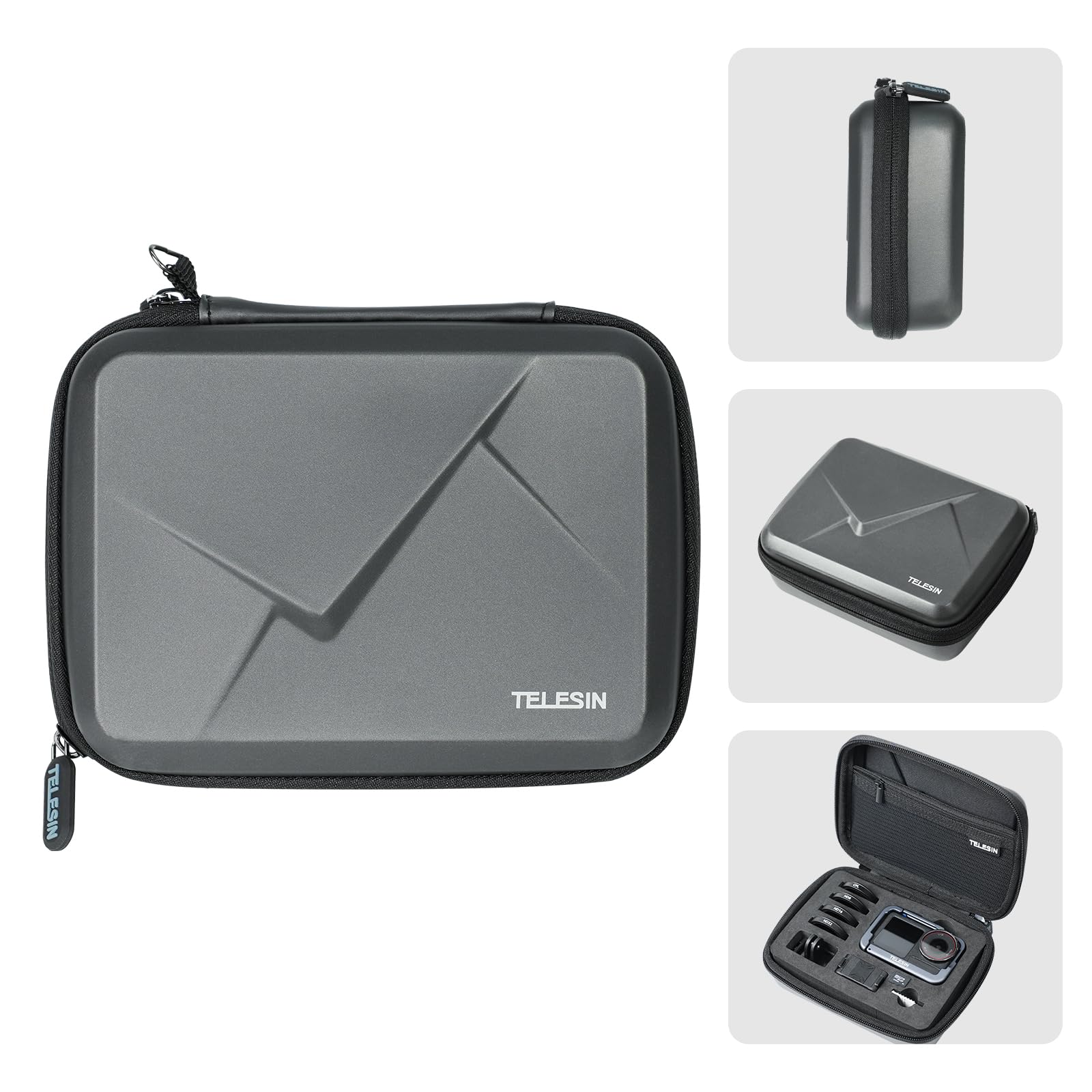 

TELESIN Case for DJI Osmo Action 5 Waterproof Surface Carrying Case Hard Case Dustproof Shockproof Protective Shell for DJI OSMO ACTION 5 Pro