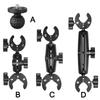 Motorcycle Bicycle Double Clip Crab Clamp Bracket Camera Selfie Stick Monopod Mount Handlebar Stand for Insta360 X4 for GoPro 13