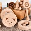 Newborn Baby Toys Hundred Days Wooden Gift Box For Children, Full Moon Baby Soothes Bear, Rattles, Grinds Teeth And Bites