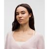 Lululemon Brushed Cotton Reversible Crossover Sweater Misty Pink