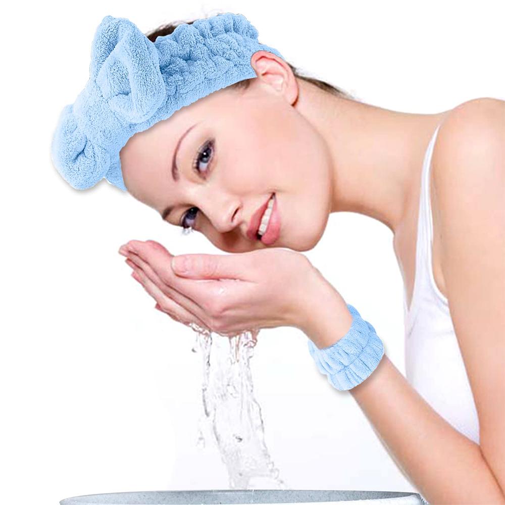 6 Pcs Face Wash Headband And Wristband Set For Yoga Sports Make Up Shower