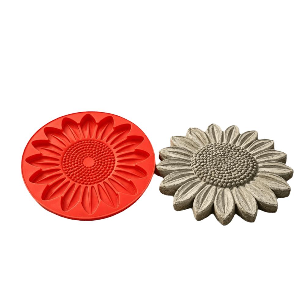 Reusable Concrete Mold Sunflower Shaped Walkway Stone Mold Mould Cement Path Mould  Patio Lawn