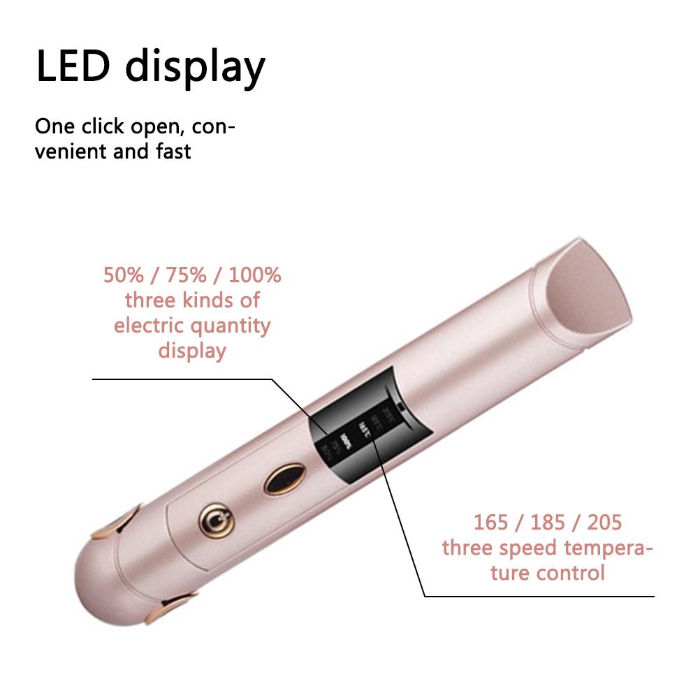 Portable Wireless Hair Straightener USB Rechargeable Ceramic Straightener for Home Travel