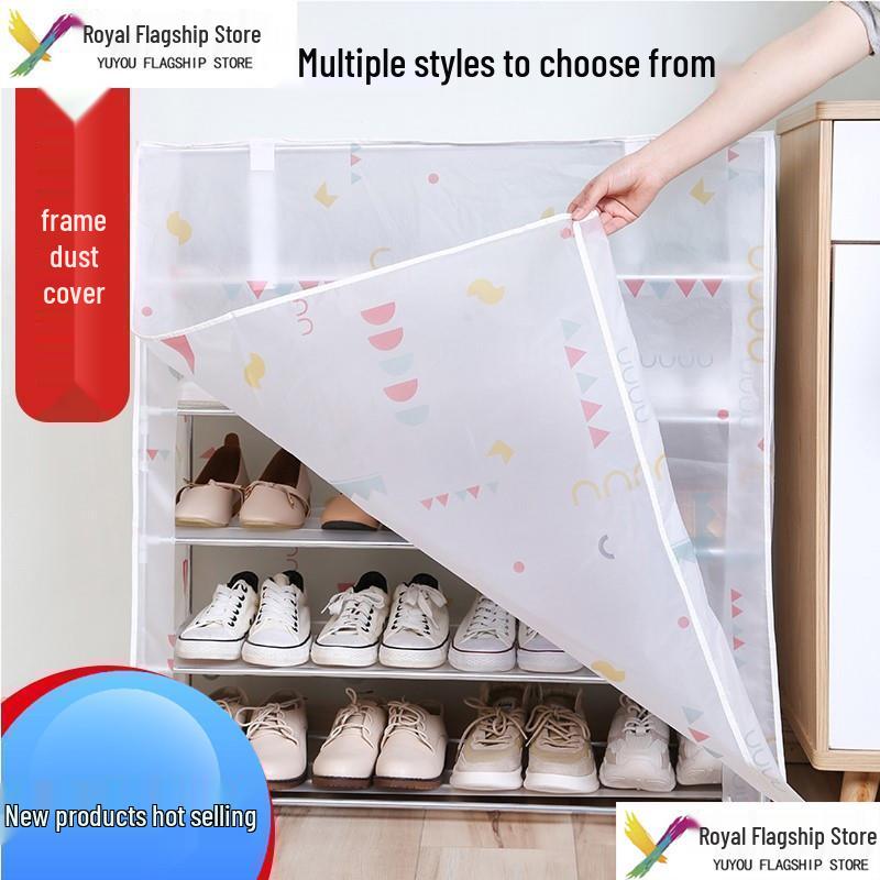 Пылезащитный чехол для обувницы Простой однодверный тканевый чехол для комнатнойобщежитской обувницы Floral 45cm Three Layers 1090₽