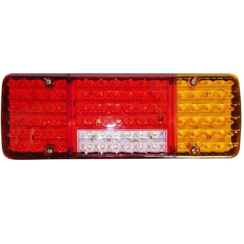 2Pcs 12V Tail Lights Car Truck Tail Light Taillight Rear Brake Light Turn Signal Lamps Indicator Car Truck Trailer Caravan Bus