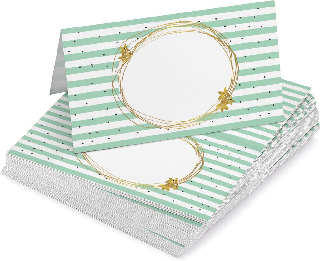 Inkdotpot Pacote com 24, cartões de mesa de tenda impressos para configuração de mesa para casamento, cartões de acompanhante com nome de casamento