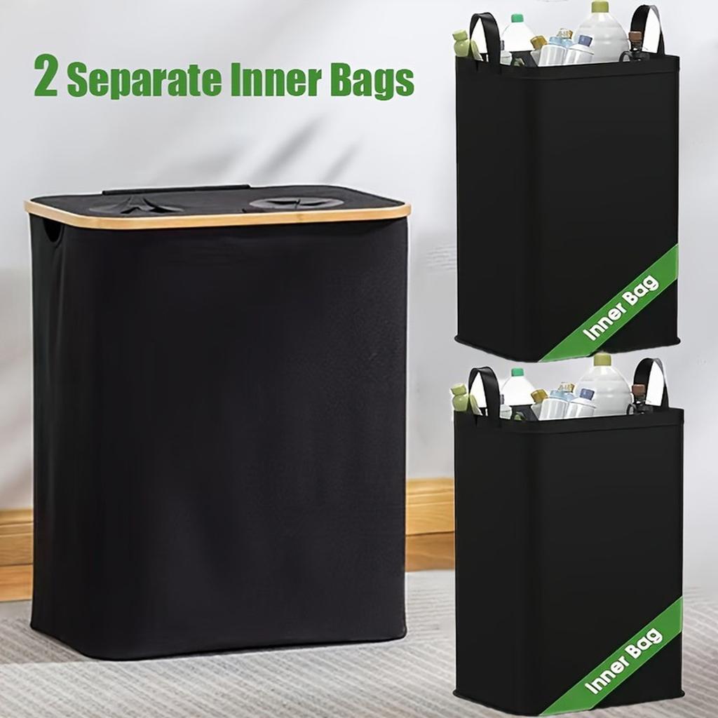 Large Recycling with Lid Opening Bottle Recycling Box Kitchen Storage