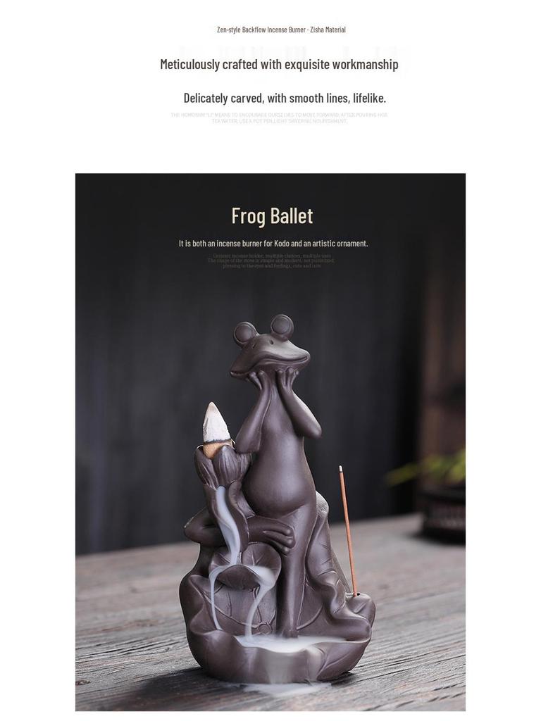 Zisha Backflow Incense Burner - Long-lasting Sandalwood and Agarwood Home Decoration.