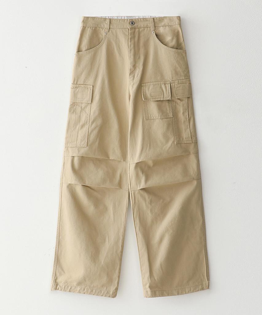 Beullusseonpeullawo Semi-Wide Washed Cargo Pants