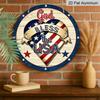 2D Flat, 1pc 30*30cm God Bless The USA Aluminum Decor, America 250th Anniversary Sign Door Hanger, Waterproof Aluminum Plaque, Ideal for Porch, Living